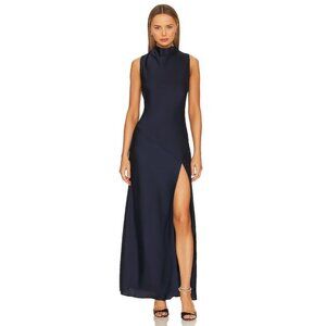 Misha Nya Gown in Midnight Navy Large New Womens Long Maxi Dress